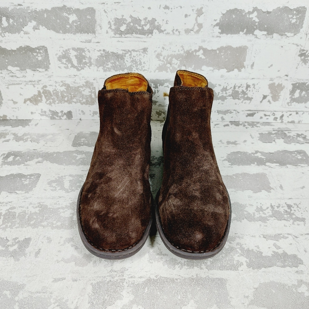 New Born Eli Men's Brown Suede Round Toe Chelsea Boots D676 - Picture 6 of 10